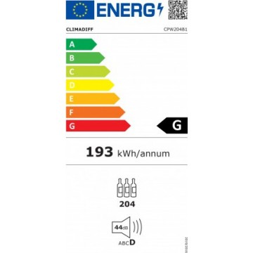 Climadiff CPW204B1 Συντηρητής Κρασιών 204 Φιαλών